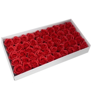 RÓŻA CZERWONA MYDLANA na stroik bukiet prezent 50x