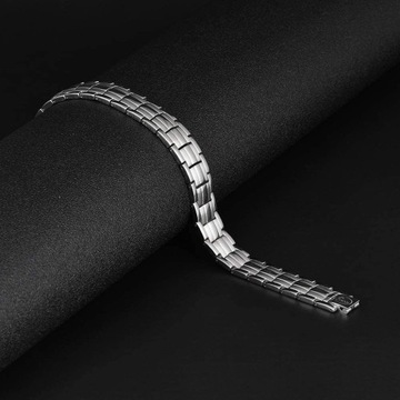 СЕРЕБРЯНЫЙ МУЖСКОЙ МАГНИТНЫЙ БРАСЛЕТ ЗДОРОВЬЯ