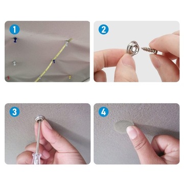 Ремкомплект обивки потолка автомобиля 70 шт. + отвертка + сантиметр