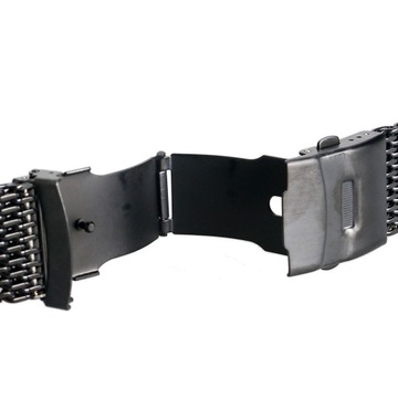 Bransoleta do zegarka Shark gruba 22mm czarna