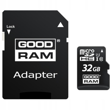 Карта памяти Goodram micro SD SDHC 32 ГБ + адаптер