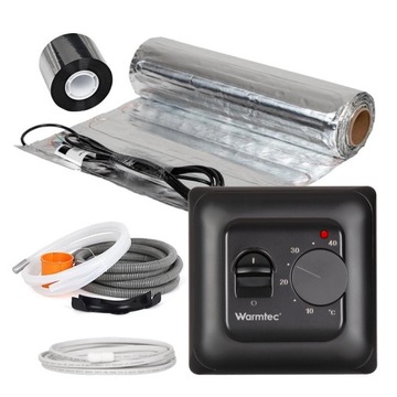 Mata grzejna grzewcza pod panele zestaw 1m2 150W/m2 Warmtec AL-10/T73-CC
