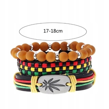 Плетеный браслет Rasta Reggae из конопли CBD