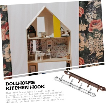 4 мини-кухонных крючка, мини-вешалки для кукольного домика, модели маленьких домов, маленький крючок