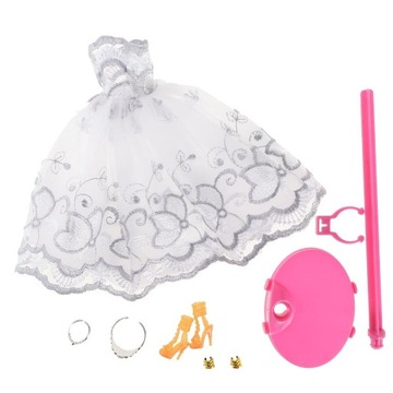 Модные аксессуары для кукол для девочек, белые