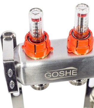 ROZDZIELACZ GOSHE INOX R-8 Z PRZEPŁYWOMIERZAMI