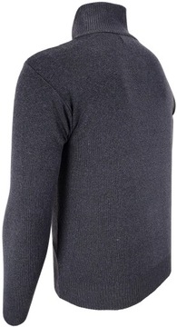 Sweter męski z dodatkiem wełny stalowy G82 r. XXL