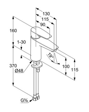 KLUDI PURE SOLID НАСТОЛЬНАЯ РАКОВИНА FATTER XL