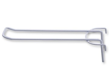 ZAWIESZKA NA KRATĘ HAK HACZYK PODWÓJNY 20cm BIAŁY