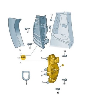 ВСТАВКА ЗАДНЕГО ФОНАРЯ ЛЕВАЯ SKODA OCTAVIA SEDAN 5E OE 5E5945257A