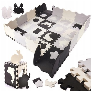PUZZLE PIANKOWE NA PODŁOGĘ DYWAN PIANKA KOLOROWE PODŁOGOWA Z PIANKI MATA