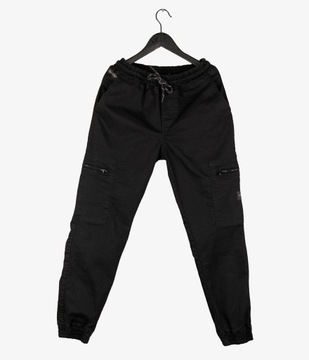 ELADE JOGGER JEANS CARGO CZARNE 3XL