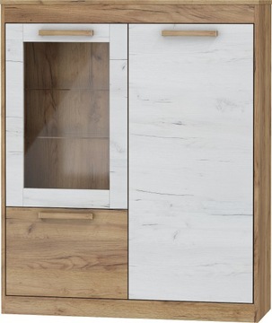 meble EMAX 27 regał N2DW craft złoty / craft biały