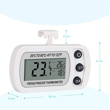 Термометр с крючком для холодильника -20°С-+50°С.