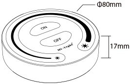 ПУЛЬТ ДИСТАНЦИОННОГО УПРАВЛЕНИЯ MILIGHT BLACK WALL FUT087-B ДИММЕР