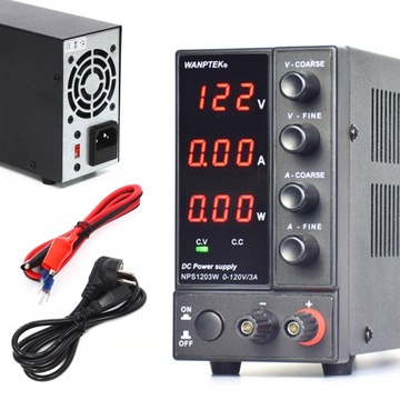 Regulowany Zasilacz Laboratoryjny Zasilacz Stabilizowany DC 0-120V 0-3A