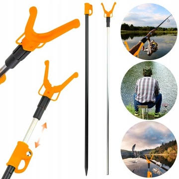 PODPÓRKA WĘDKARSKA 70/120 Mocny stop ALU. Teleskop