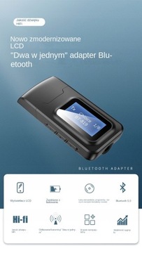 Bluetooth-адаптер с ЖК-экраном Bluetooth-передатчик 5.0