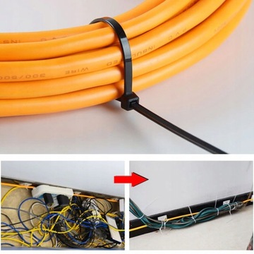 ПРОЧНЫЕ КАБЕЛЬНЫЕ Стяжки ЧЕРНЫЕ КАБЕЛЬНЫЕ Стяжки ЛЕНТА 4,8x300 100 ШТ.