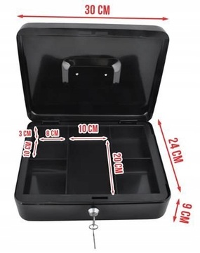 Kasetka na Pieniądze Monety Sejf Metalowa Duża XXL