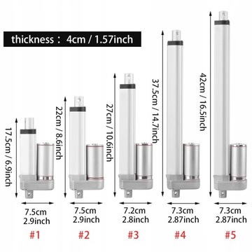 ЛИНЕЙНЫЙ ПРИВОД 12 В ПОСТ. ТОКА, МАКСИМАЛЬНЫЙ ХОД 250 ММ