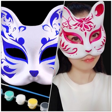 МАСКА ДЛЯ ЛИЦА КОШКА КОСПЛЕЙ Сделай сам КРАСКА
