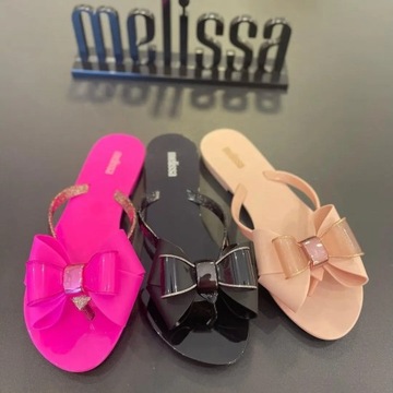 MELISSA MEL HARMONIC Bow Beach Slippers Platform S