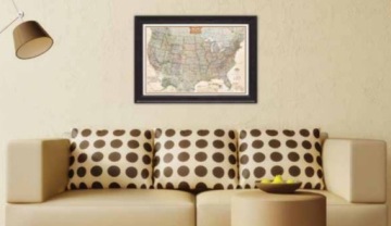 Настенная карта США «КОРК» ПИНБОРД