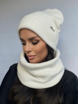 КОМПЛЕКТ ЖЕНСКИЙ, ШАПКА ЖЕНСТВЕННАЯ, МОРДОЧКА, ЭЛЕГАНТНЫЙ КОМПЛЕКТ, ШЕРСТЬ, КОЛ 2838