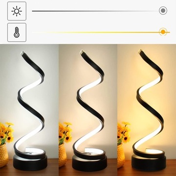 CREATIVE SPIRAL LED НОЧНАЯ НАСТОЛЬНАЯ ЛАМПА ДЛЯ СПАЛЬНИ, ГОСТИНОЙ, 3 РЕЖИМА