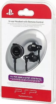 ORYGINALNE SŁUCHAWKI + PILOT SONY PSP 2000 3000