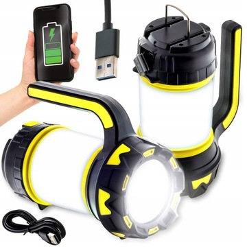 АККУМУЛЯТОРНЫЙ СВЕТОДИОДНЫЙ ФОНАРЬ МОЩНЫЙ ПОИСК POWERBANK TOURIST С КРЮКОМ