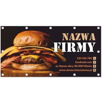 BANER REKLAMOWY 1x2m USŁUGI GASTRONOMIA SZABLONY