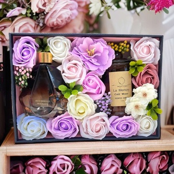 Flowerbox SET Мыло Цветы Розы Цветочная коробка подарочная