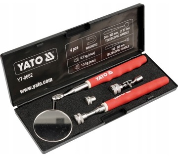 КОМПЛЕКТ ДЛЯ ПРОВЕРКИ YATO ТЕЛЕСКОПИЧЕСКОЕ ЗЕРКАЛО + МАГНИТНЫЙ ЗАХВАТ YT-0662