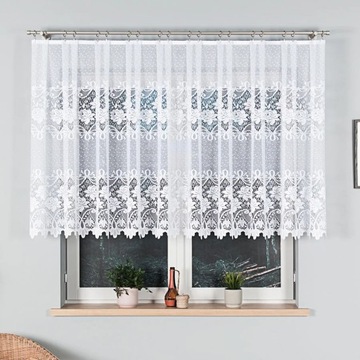 Firanka salon kuchnia metraż żakard wys.120cm