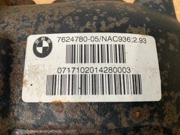 BMW 3 F30 F31 NÁPRAVA DIFER DIFERENCIÁL ZADNÍ PŘELOŽENÍ 2.93 7624780