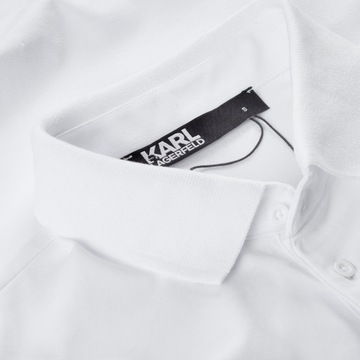 Мужская рубашка поло Karl Lagerfeld, белая классическая рубашка поло 745022 L