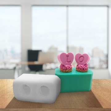 Силиконовая форма для мыла Love Rose из смолы в форме сердца