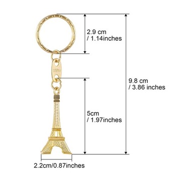 12 sztuk Mini Paris Model wieży Eiffla Brelok na klucze Francuskie pamiątki