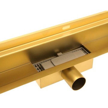 ЛИНЕЙНЫЙ НАСТЕННЫЙ ТРАП 80 СМ ЗОЛОТОЙ ГЛУБОКИЙ РАСЧЕТНЫЙ БАК