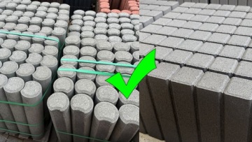 Бетонный бордюр Palisade с круглыми кольцами серый