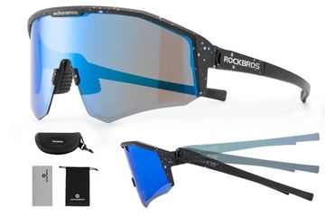 Okulary rower reg. kąt zauszników ROCKBROS SP297/1 black