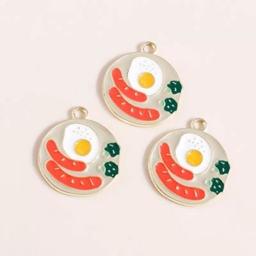 10 sztuk 20x22mm kreatywna biuteria Hot dogi jajk