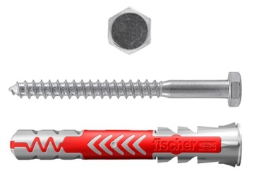 kołki fischer DUOPOWER 10x80mm + wkręty 12szt