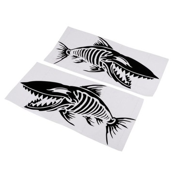 Lovoski 2x Skeleton Fish Bone Sticker Decal for Kayak Canoe Boat Graphics