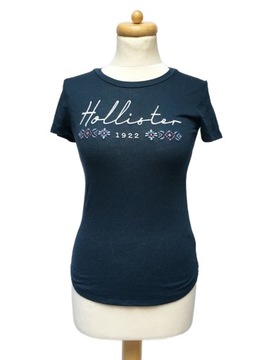 Bluzka Granatowa Hollister Koszulka S 36 T Shirt