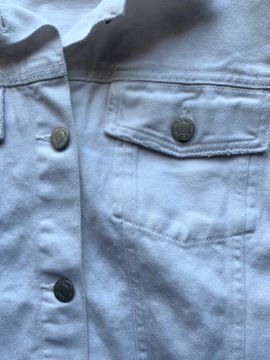 Kurtka bawełniana jeansowa biała CUBUS L/XL jakość