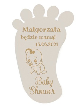 Podziękowania na Baby Shower dla Gości - Magnes