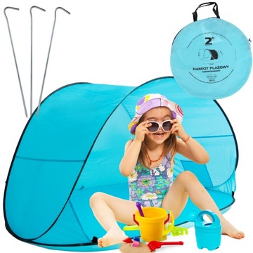 NAMIOT PLAŻOWY PLAŻĘ OGRODOWY PARAWAN POP-UP UV30+